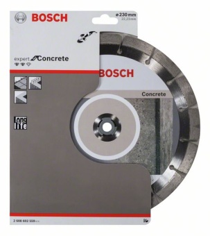 Алмазный отрезной круг Expert for Concrete 230 x 22,23 x 2,4 x 12 mm 2608602559